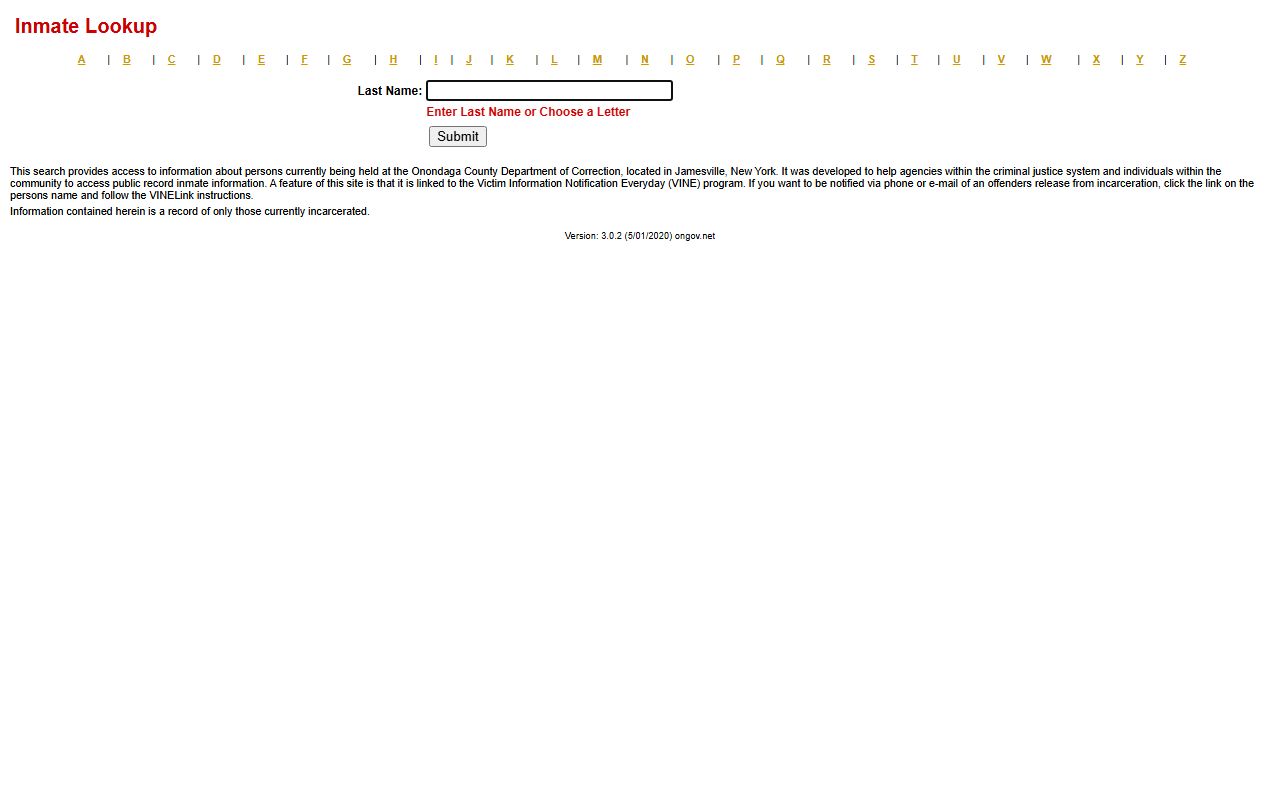 Jamesville Correctional Facility inmate lookup for Onondaga County Corrections search